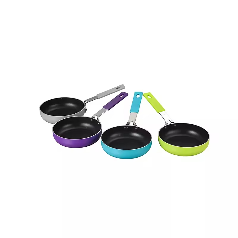 WT-FP012 Plum Red Round Spiral Bottom Frying Pan — image 6