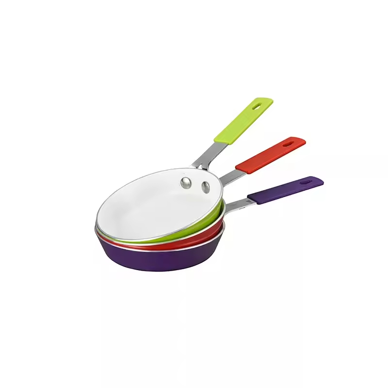 WT-FP012 Plum Red Round Spiral Bottom Frying Pan — image 4