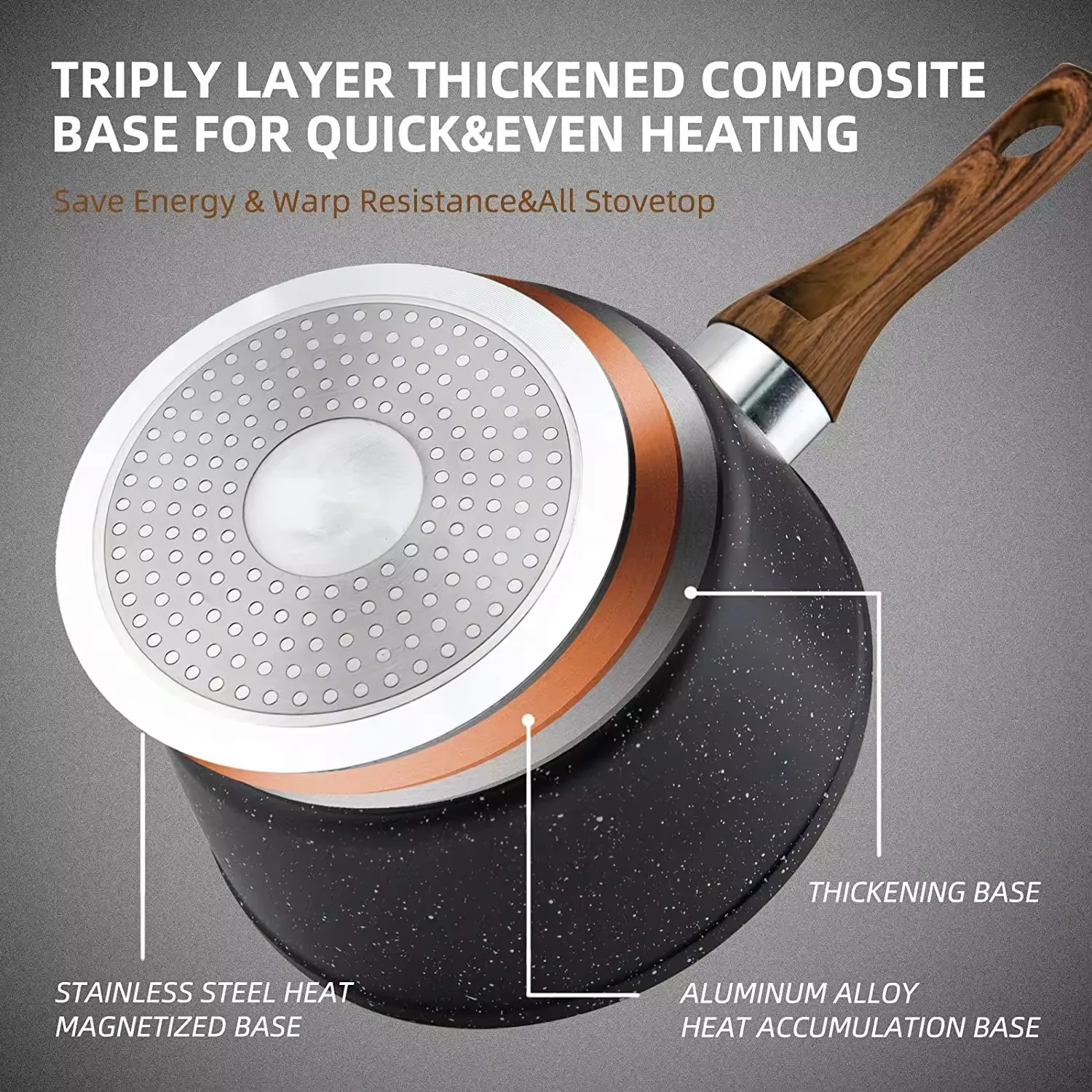 WT-MP010 Classic Induction Bottom Forged Saucepan — image 5