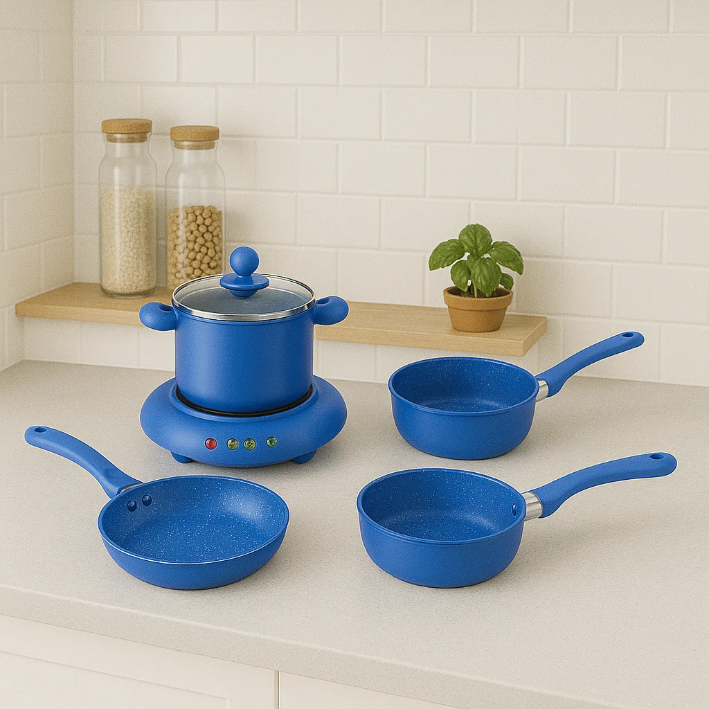 WT-CS003 Bule Fast Heat-conducting Classic Cookware Set — image 2