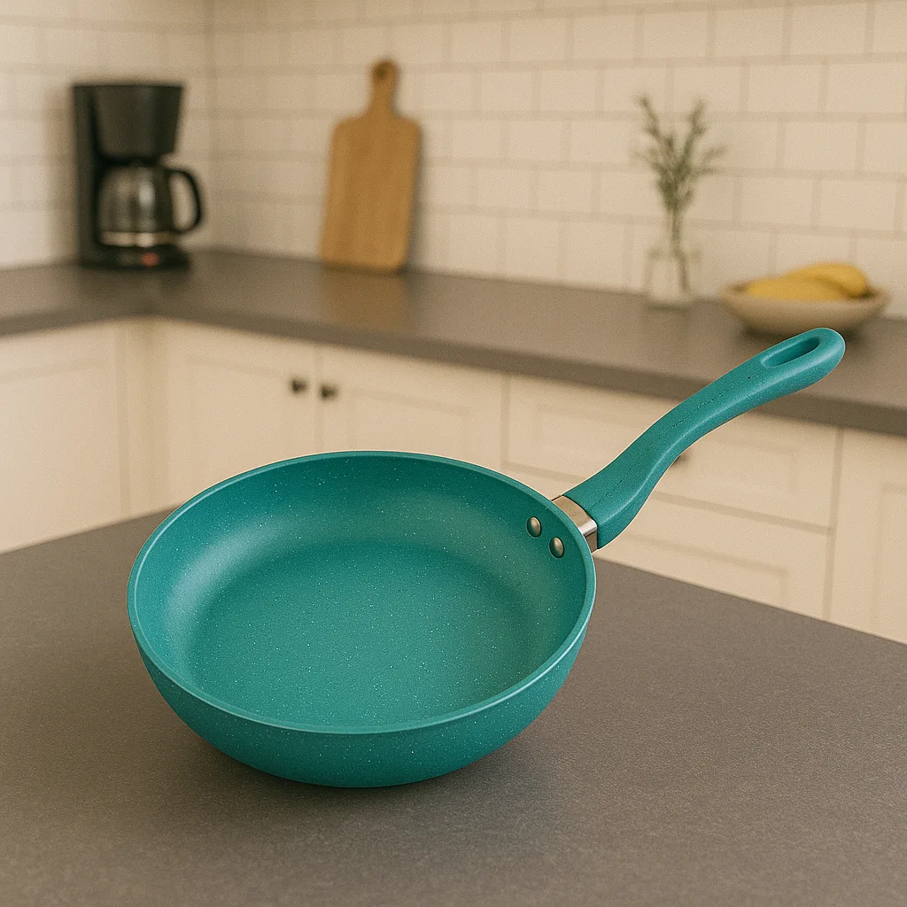 WT-FP004 Malachite Green Round Pressed Frying Pan — image 3