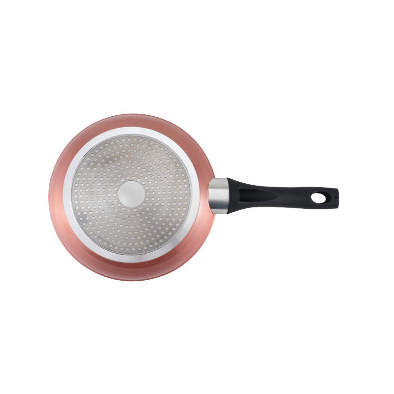 WT-FP026 Orange Wide-mouthed Forged Frying Pan — image 2