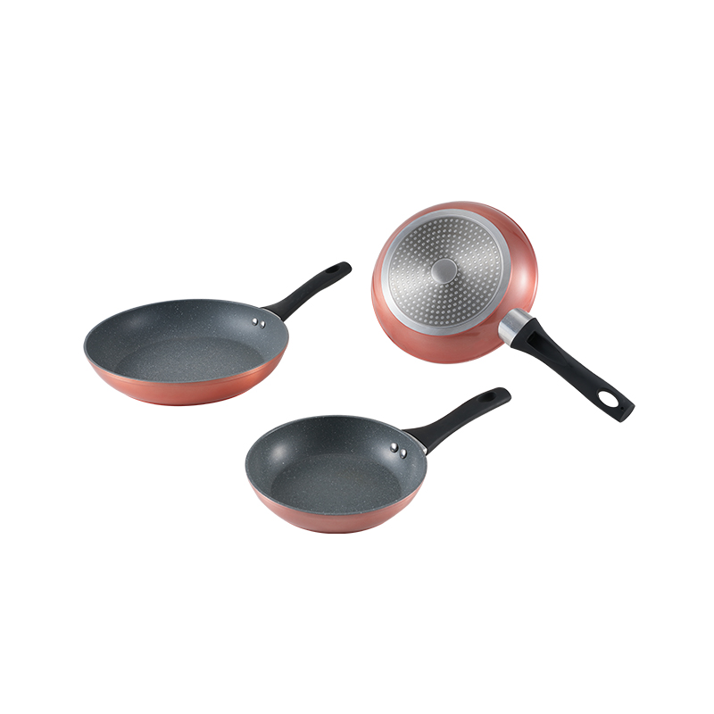 WT-FP026 Orange Wide-mouthed Forged Frying Pan — image 4