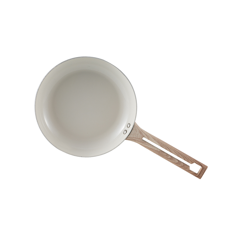 WT-FP047 White Ceramic Non-stick Painting Pressed Frying Pan — image 2